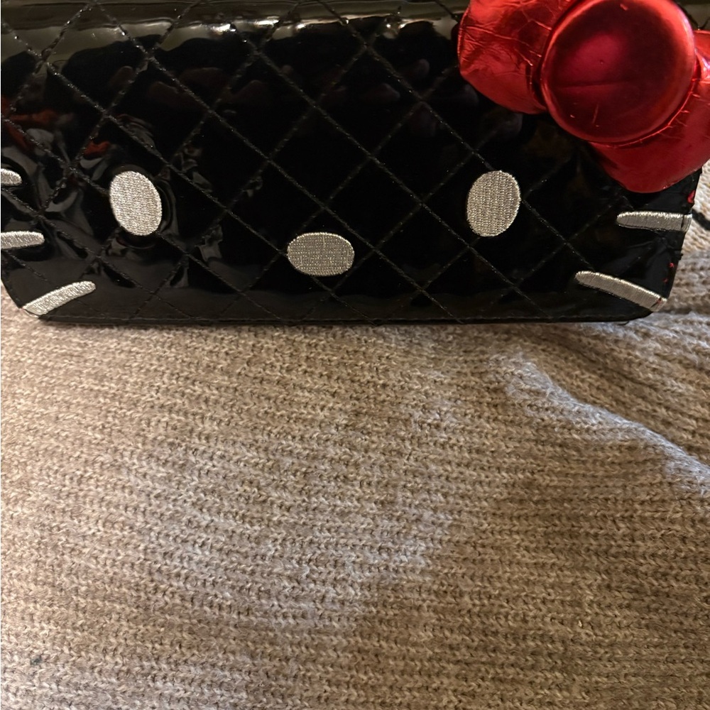 Hello Kitty Black and Red Quilted wallet Loungefly